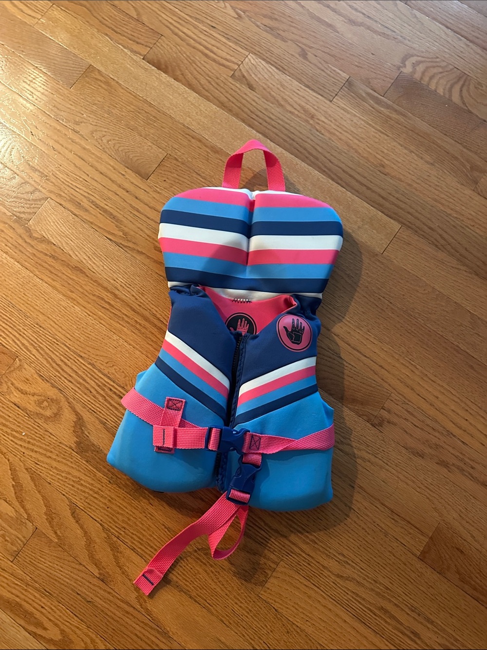 Body Glove Kids Striped Swim Vest in Blue, Pink, White